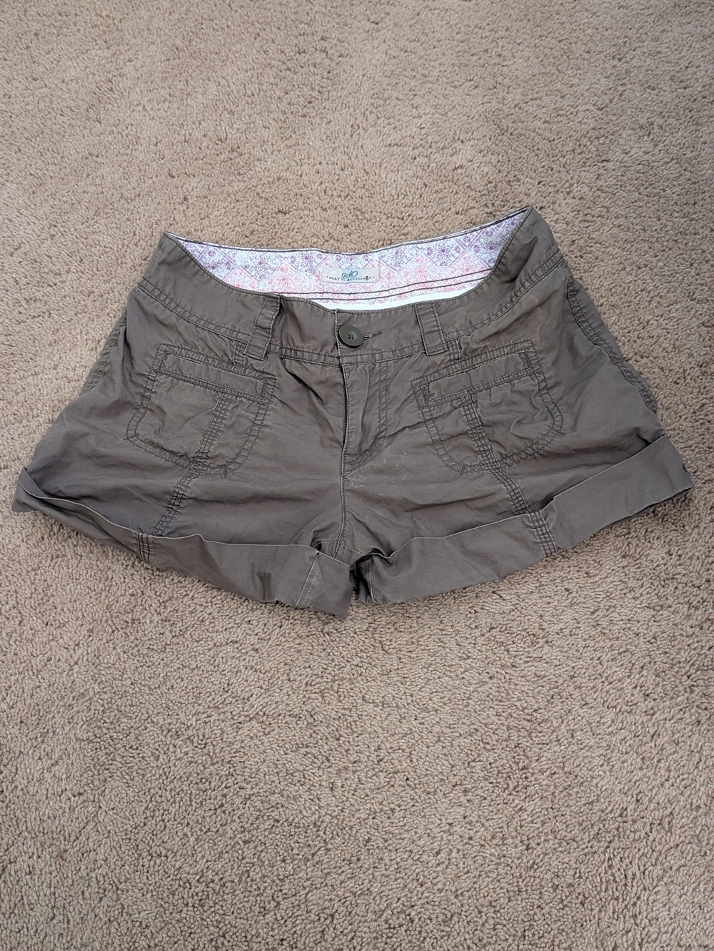 Women’s Casual Brown Cotton Shorts